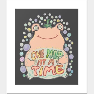 One Hop At A Time Bubble Frog Posters and Art